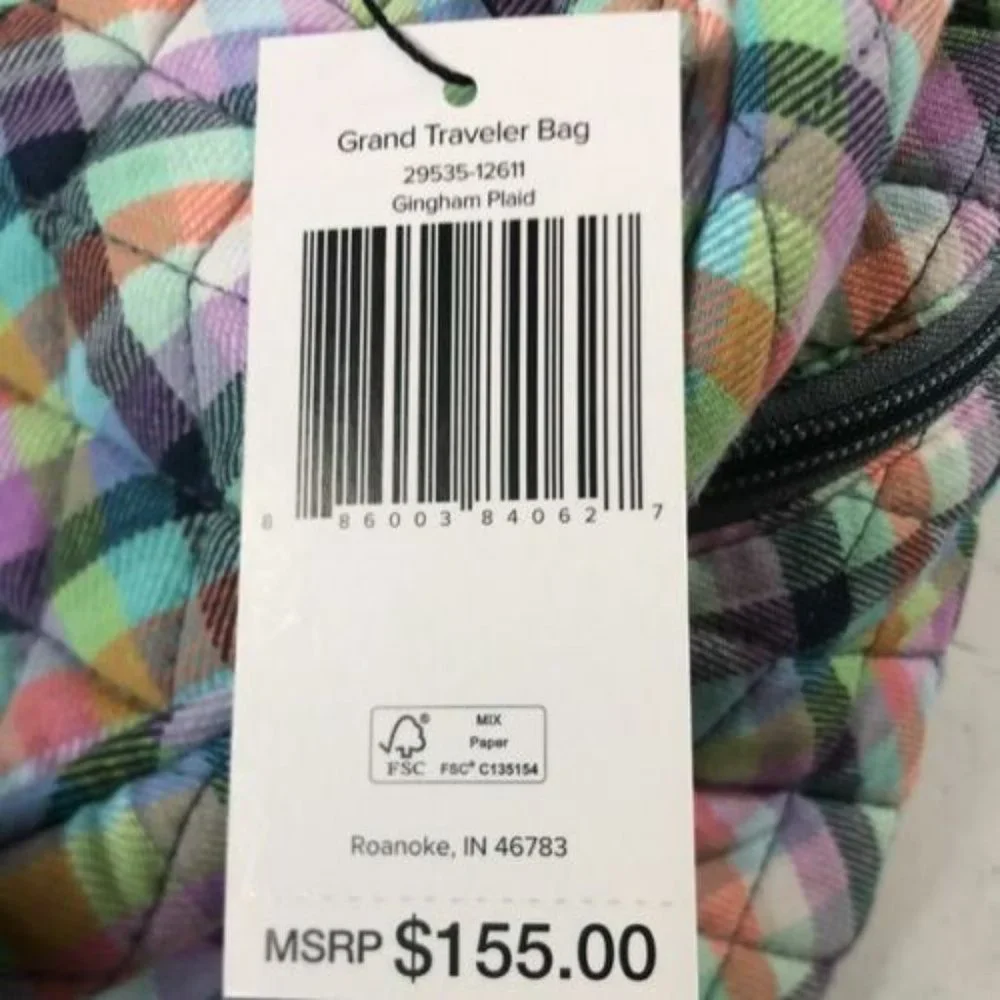 🎉HP🎉Vera Bradley Grand Traveler in Gingham Plaid - Picture 4 of 5